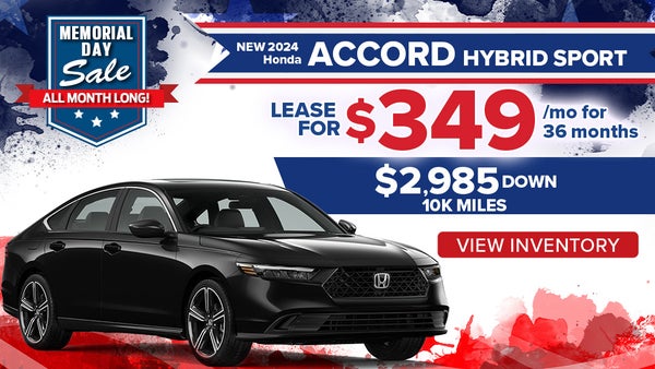 New 2024 Honda Accord Hybrid Sport